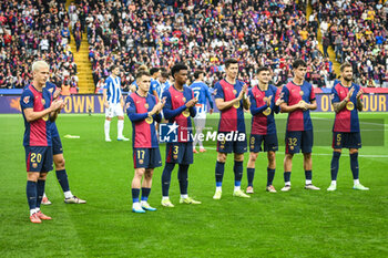 2024-11-03 - Players of FC Barcelona during the Spanish championship La Liga football match between FC Barcelona and RCD Espanyol de Barcelona on 3 November 2024 at Estadi Olimpic Lluis Companys in Barcelona, Spain - FOOTBALL - SPANISH CHAMP - BARCELONA V ESPANYOL - SPANISH LA LIGA - SOCCER