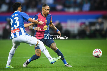 2024-11-03 - Raphael DIAS BELLOLI (Raphinha) of Barcelona during the Spanish championship La Liga football match between FC Barcelona and RCD Espanyol de Barcelona on 3 November 2024 at Estadi Olimpic Lluis Companys in Barcelona, Spain - FOOTBALL - SPANISH CHAMP - BARCELONA V ESPANYOL - SPANISH LA LIGA - SOCCER