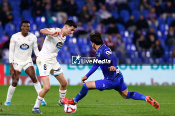 2024-11-22 - Kike Perez of Real Valladolid during the Spanish championship La Liga football match between Getafe CF and Real Valladolid on November 22, 2024 at Coliseum de Getafe stadium in Getafe, Spain - FOOTBALL - SPANISH CHAMP - GETAFE V VALLADOLID - SPANISH LA LIGA - SOCCER