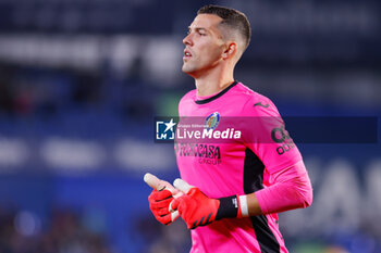 2024-11-22 - David Soria of Getafe CF during the Spanish championship La Liga football match between Getafe CF and Real Valladolid on November 22, 2024 at Coliseum de Getafe stadium in Getafe, Spain - FOOTBALL - SPANISH CHAMP - GETAFE V VALLADOLID - SPANISH LA LIGA - SOCCER