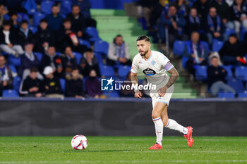 2024-11-22 - Javi Sanchez of Real Valladolid during the Spanish championship La Liga football match between Getafe CF and Real Valladolid on November 22, 2024 at Coliseum de Getafe stadium in Getafe, Spain - FOOTBALL - SPANISH CHAMP - GETAFE V VALLADOLID - SPANISH LA LIGA - SOCCER