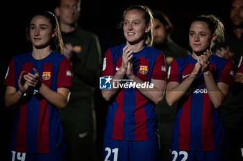 2024-05-10 - Keira Walsh (FC Barcelona) and Ona Batlle (FC Barcelona) celebrates during Liga F match between FC Barcelona Fem and Ahtletic Club Fem at Estadi Johan Cruyff, in Barcelona, ,Spain on May 10, 2024. Photo by Felipe Mondino - FC BARCELONA FEM - ATHLETIC CLUB FEM - SPANISH PRIMERA DIVISION WOMEN - SOCCER