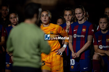 2024-05-10 - Goalkeeper Cata Coll (FC Barcelona) and Caroline Graham Hansen (FC Barcelona) look on during Liga F match between FC Barcelona Fem and Ahtletic Club Fem at Estadi Johan Cruyff, in Barcelona, ,Spain on May 10, 2024. Photo by Felipe Mondino - FC BARCELONA FEM - ATHLETIC CLUB FEM - SPANISH PRIMERA DIVISION WOMEN - SOCCER