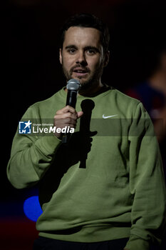 2024-05-10 - Head Coach Jonatan Giraldez (FC Barcelona) celebrates during Liga F match between FC Barcelona Fem and Ahtletic Club Fem at Estadi Johan Cruyff, in Barcelona, ,Spain on May 10, 2024. Photo by Felipe Mondino - FC BARCELONA FEM - ATHLETIC CLUB FEM - SPANISH PRIMERA DIVISION WOMEN - SOCCER