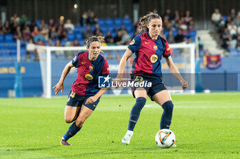 2024-09-13 - Ona Batlle and Aitana Bonmati of FC Barcelona during the Spanish championship La ligaF football match between FC Barcelona and Real Sociedad on September 13 at Johan Cruyff stadium in Barcelona, Spain - BARCELONA VS REAL SOCIEDAD - SPANISH PRIMERA DIVISION WOMEN - SOCCER