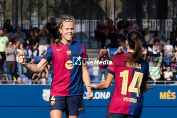 2024-11-24 - Irene Paredes and Aitana Bonmati of FC Barcelona score a goal during the Spanish championship La ligaF football match between FC Barcelona and Tenerife on November 24 at Johan Cruyff stadium in Barcelona, Spain - BARCELONA WOMEN VS TENERIFE - SPANISH PRIMERA DIVISION WOMEN - SOCCER