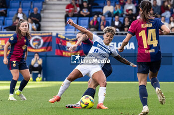 2024-11-24 - Mari Jose of Tenerife fight for a ball during the Spanish championship La ligaF football match between FC Barcelona and Tenerife on November 24 at Johan Cruyff stadium in Barcelona, Spain - BARCELONA WOMEN VS TENERIFE - SPANISH PRIMERA DIVISION WOMEN - SOCCER