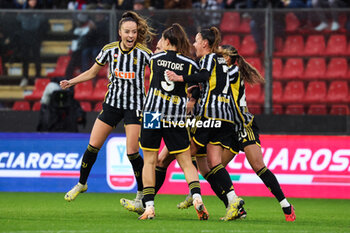 2024-01-07 - Juventus Women celebrate the goal they just scored - AS ROMA VS JUVENTUS FC - WOMEN SUPERCOPPA - SOCCER