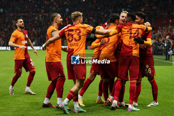 2024-01-15 - Galatasaray Team celebration after the penalty during Galatasaray Kayserispor at the Rams Park in Istanbul, Turkey 15-01-2024 - GALATASARAY VS KAYSERISPOR - TURKISH SUPER LEAGUE - SOCCER