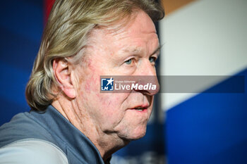 2024-02-22 - Horst HRUBESCH of Germany during the press conference on February 22, 2024 prior to the UEFA Women's Nations League 2024, Semi-finals football match between France and Germany on February 23, 2024 at Groupama stadium in Decines-Charpieu near Lyon, France - FOOTBALL - WOMEN'S NATIONS LEAGUE - FRANCE V GERMANY - TRAINING AND PRESS CONFERENCE - UEFA NATIONS LEAGUE - SOCCER