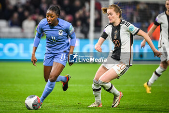2024-02-23 - Kadidiatou DIANI of France and Sjoeke NUSKEN of Germany during the UEFA Women's Nations League, Semi-final football match between France and Germany on February 23, 2024 at Groupama Stadium in Decines-Charpieu near Lyon, France - FOOTBALL - WOMEN'S NATIONS LEAGUE - FRANCE V GERMANY - UEFA NATIONS LEAGUE - SOCCER