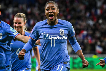 2024-02-23 - Kadidiatou DIANI of France celebrates his goal during the UEFA Women's Nations League, Semi-final football match between France and Germany on February 23, 2024 at Groupama Stadium in Decines-Charpieu near Lyon, France - FOOTBALL - WOMEN'S NATIONS LEAGUE - FRANCE V GERMANY - UEFA NATIONS LEAGUE - SOCCER