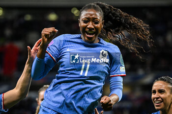 2024-02-23 - Kadidiatou DIANI of France celebrates his goal during the UEFA Women's Nations League, Semi-final football match between France and Germany on February 23, 2024 at Groupama Stadium in Decines-Charpieu near Lyon, France - FOOTBALL - WOMEN'S NATIONS LEAGUE - FRANCE V GERMANY - UEFA NATIONS LEAGUE - SOCCER