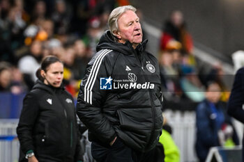 2024-02-23 - Horst HRUBESCH of Germany during the UEFA Women's Nations League, Semi-final football match between France and Germany on February 23, 2024 at Groupama Stadium in Decines-Charpieu near Lyon, France - FOOTBALL - WOMEN'S NATIONS LEAGUE - FRANCE V GERMANY - UEFA NATIONS LEAGUE - SOCCER