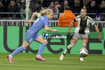 2024-02-23 - Eugenie Le Sommer of France, Giulia Gwinn of Germany during the UEFA Women's Nations League, Semi-final football match between France and Germany on February 23, 2024 at Groupama Stadium in Decines-Charpieu near Lyon, France - FOOTBALL - WOMEN'S NATIONS LEAGUE - FRANCE V GERMANY - UEFA NATIONS LEAGUE - SOCCER