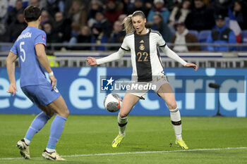 2024-02-23 - Jule Brand of Germany during the UEFA Women's Nations League, Semi-final football match between France and Germany on February 23, 2024 at Groupama Stadium in Decines-Charpieu near Lyon, France - FOOTBALL - WOMEN'S NATIONS LEAGUE - FRANCE V GERMANY - UEFA NATIONS LEAGUE - SOCCER