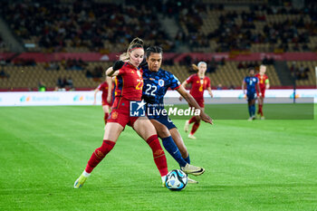 2024-02-23 - Athenea del Castillo of Spain and Esmee Brugts of Netherlands during the UEFA Women's Nations League, Semi-Finals football match between Spain and Netherlands on February 23, 2024 at La Cartuja stadium in Sevilla, Spain - FOOTBALL - WOMEN'S NATIONS LEAGUE - SPAIN V NETHERLANDS - UEFA NATIONS LEAGUE - SOCCER
