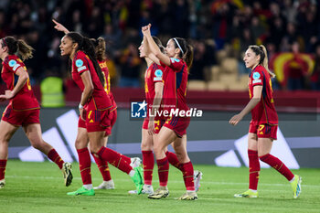 2024-02-23 - Aitana Bonmati of Spain celebrates a goal during the UEFA Women's Nations League, Semi-Finals football match between Spain and Netherlands on February 23, 2024 at La Cartuja stadium in Sevilla, Spain - FOOTBALL - WOMEN'S NATIONS LEAGUE - SPAIN V NETHERLANDS - UEFA NATIONS LEAGUE - SOCCER