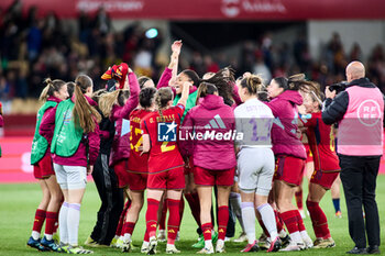2024-02-23 - Spain team celebrates the victory during the UEFA Women's Nations League, Semi-Finals football match between Spain and Netherlands on February 23, 2024 at La Cartuja stadium in Sevilla, Spain - FOOTBALL - WOMEN'S NATIONS LEAGUE - SPAIN V NETHERLANDS - UEFA NATIONS LEAGUE - SOCCER