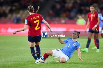 2024-02-28 - Sakina Karchaoui of France and Ona Batlle of Spain during the UEFA Women's Nations League, Final football match between Spain and France on February 28, 2024 at La Cartuja stadium in Sevilla, Spain - FOOTBALL - WOMEN'S NATIONS LEAGUE - FINAL - SPAIN V FRANCE - UEFA NATIONS LEAGUE - SOCCER