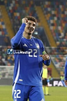 2024-10-14 - Giovani Di Lorenzo of Italy celebrates after scoring second goal  during Italy vs Israel, matchday 4 of League A of Uefa Nations League 2025, game at Bluenergy stadium - stadio Friuli in Udine (UD), Italy, on October 14, 2024. - ITALY VS ISRAEL - UEFA NATIONS LEAGUE - SOCCER