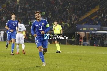 2024-10-14 - Giovani Di Lorenzo of Italy celebrates after scoring second goal  during Italy vs Israel, matchday 4 of League A of Uefa Nations League 2025, game at Bluenergy stadium - stadio Friuli in Udine (UD), Italy, on October 14, 2024. - ITALY VS ISRAEL - UEFA NATIONS LEAGUE - SOCCER