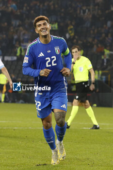 2024-10-14 - Giovani Di Lorenzo of Italy celebrates after scoring second goal  during Italy vs Israel, matchday 4 of League A of Uefa Nations League 2025, game at Bluenergy stadium - stadio Friuli in Udine (UD), Italy, on October 14, 2024. - ITALY VS ISRAEL - UEFA NATIONS LEAGUE - SOCCER