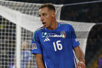 2024-10-14 - Davide Frattesi of Italy during Italy vs Israel, matchday 4 of League A of Uefa Nations League 2025, game at Bluenergy stadium - stadio Friuli in Udine (UD), Italy, on October 14, 2024. - ITALY VS ISRAEL - UEFA NATIONS LEAGUE - SOCCER