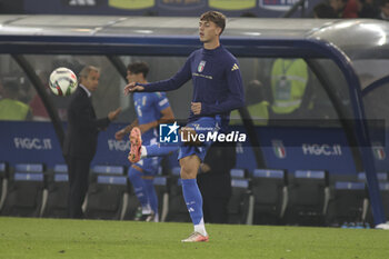 2024-10-14 - Daniel Maldini of Italy play the ball during Italy vs Israel, matchday 4 of League A of Uefa Nations League 2025, game at Bluenergy stadium - stadio Friuli in Udine (UD), Italy, on October 14, 2024. - ITALY VS ISRAEL - UEFA NATIONS LEAGUE - SOCCER