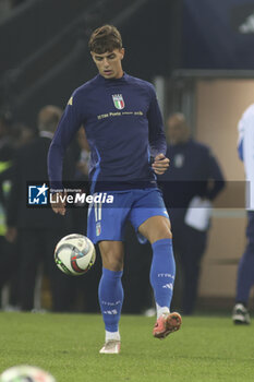 2024-10-14 - Daniel Maldini of Italy play the ball during Italy vs Israel, matchday 4 of League A of Uefa Nations League 2025, game at Bluenergy stadium - stadio Friuli in Udine (UD), Italy, on October 14, 2024. - ITALY VS ISRAEL - UEFA NATIONS LEAGUE - SOCCER