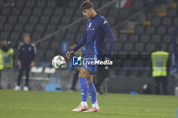 2024-10-14 - Daniel Maldini of Italy play the ball during Italy vs Israel, matchday 4 of League A of Uefa Nations League 2025, game at Bluenergy stadium - stadio Friuli in Udine (UD), Italy, on October 14, 2024. - ITALY VS ISRAEL - UEFA NATIONS LEAGUE - SOCCER