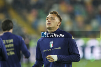 2024-10-14 - Matteo Retegui of Italy during Italy vs Israel, matchday 4 of League A of Uefa Nations League 2025, game at Bluenergy stadium - stadio Friuli in Udine (UD), Italy, on October 14, 2024. - ITALY VS ISRAEL - UEFA NATIONS LEAGUE - SOCCER