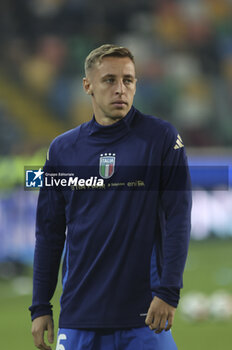 2024-10-14 - Davide Frattesi of Italy during Italy vs Israel, matchday 4 of League A of Uefa Nations League 2025, game at Bluenergy stadium - stadio Friuli in Udine (UD), Italy, on October 14, 2024. - ITALY VS ISRAEL - UEFA NATIONS LEAGUE - SOCCER