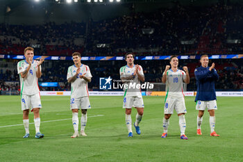 2024-09-06 - players of Italy celebrates the victory - FRANCE VS ITALY - UEFA NATIONS LEAGUE - SOCCER