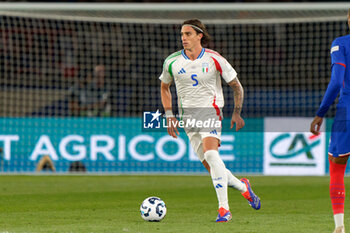 2024-09-06 - Riccardo Calafiori of Italy - FRANCE VS ITALY - UEFA NATIONS LEAGUE - SOCCER