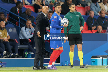 2024-09-06 - Theo Hernandez of France and Luciano Spalletti head coach of Italy - FRANCE VS ITALY - UEFA NATIONS LEAGUE - SOCCER