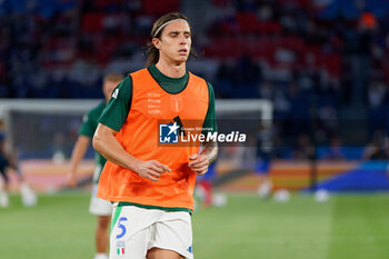 2024-09-06 - Riccardo Calafiori of Italy - FRANCE VS ITALY - UEFA NATIONS LEAGUE - SOCCER