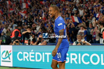 2024-09-06 - Bradley Barcola of France celebrates after scoring a goal - FRANCE VS ITALY - UEFA NATIONS LEAGUE - SOCCER