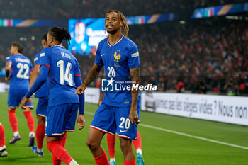 2024-09-06 - Bradley Barcola of France celebrates after scoring a goal - FRANCE VS ITALY - UEFA NATIONS LEAGUE - SOCCER