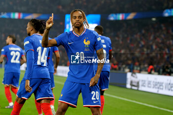 2024-09-06 - Bradley Barcola of France celebrates after scoring a goal - FRANCE VS ITALY - UEFA NATIONS LEAGUE - SOCCER