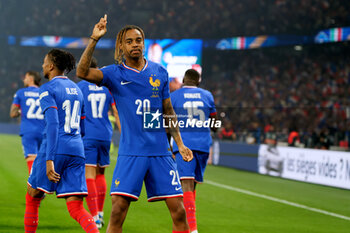 2024-09-06 - Bradley Barcola of France celebrates after scoring a goal - FRANCE VS ITALY - UEFA NATIONS LEAGUE - SOCCER