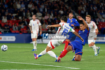 2024-09-06 - Giacomo Raspadori of Italy scores a goal of 1-3 - FRANCE VS ITALY - UEFA NATIONS LEAGUE - SOCCER