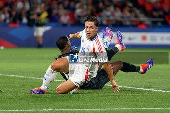 2024-09-06 - Giacomo Raspadori of Italy celebrates after scoring a goal - FRANCE VS ITALY - UEFA NATIONS LEAGUE - SOCCER