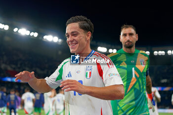 2024-09-06 - Giacomo Raspadori of Italy celebrates - FRANCE VS ITALY - UEFA NATIONS LEAGUE - SOCCER