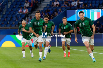 2024-09-06 - Players of Italy warms up - FRANCE VS ITALY - UEFA NATIONS LEAGUE - SOCCER