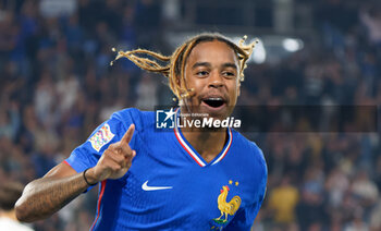 2024-09-06 - Bradley Barcola of France celebrates after scoring a goal - FRANCE VS ITALY - UEFA NATIONS LEAGUE - SOCCER