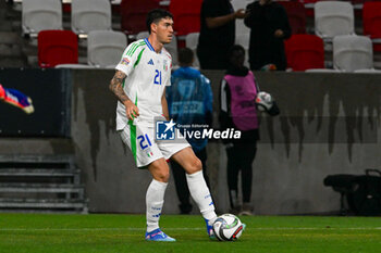 2024-09-09 - Alessandro Bastoni (Italy) during the UEFA Nations League match between Italy vs. Israele on 9th September 2024 at the Bozsik Arena stadium in Budapest, Hungary - ISRAEL VS ITALY - UEFA NATIONS LEAGUE - SOCCER