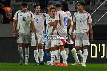 2024-09-09 - Happiness of Davide Frattesi (Italy) after scores a goal during the UEFA Nations League match between Italy vs. Israele on 9th September 2024 at the Bozsik Arena stadium in Budapest, Hungary - ISRAEL VS ITALY - UEFA NATIONS LEAGUE - SOCCER