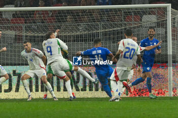 2024-09-09 - Mohammad Abu Fani (Israel) scores a goal during the UEFA Nations League match between Italy vs. Israele on 9th September 2024 at the Bozsik Arena stadium in Budapest, Hungary - ISRAEL VS ITALY - UEFA NATIONS LEAGUE - SOCCER