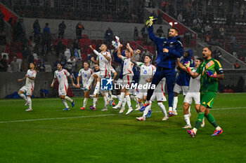 2024-09-09 - Happiness of (Italy team after win the UEFA Nations League match between Italy vs. Israele on 9th September 2024 at the Bozsik Arena stadium in Budapest, Hungary - ISRAEL VS ITALY - UEFA NATIONS LEAGUE - SOCCER